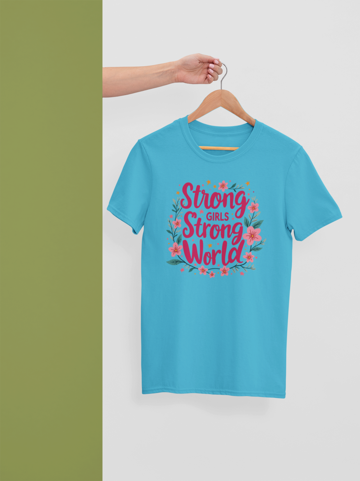 "Strong Girls, Strong World" - Female Classic Crew T-Shirt