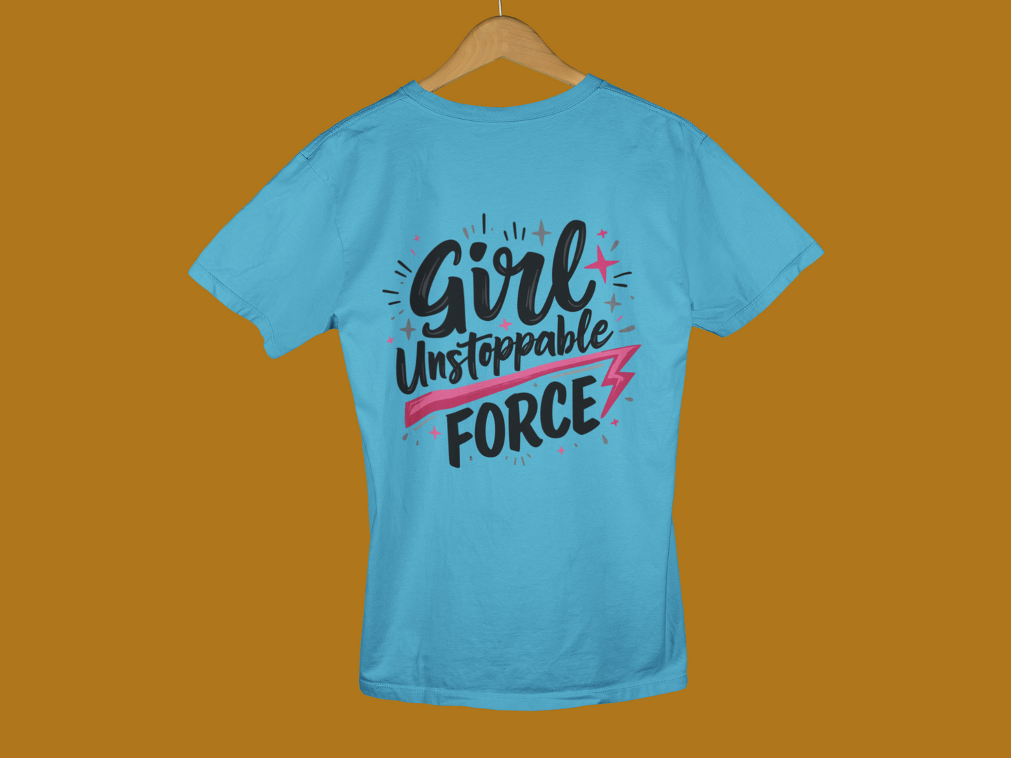 "Girl Unstoppable Force" - Female Classic Crew T-Shirt