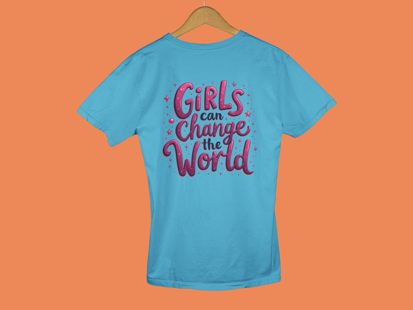 "Girls Can Change The World" - Female Classic Crew T-Shirt