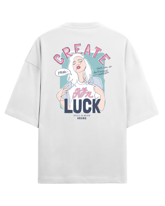 "Create My Aim Luck" - Unisex Terry Oversized Tee | UT27