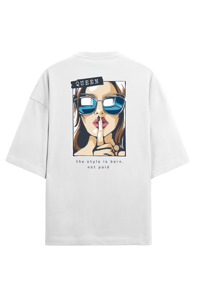 "Queen, The Style Is Born" - Unisex Terry Oversized Tee | UT27