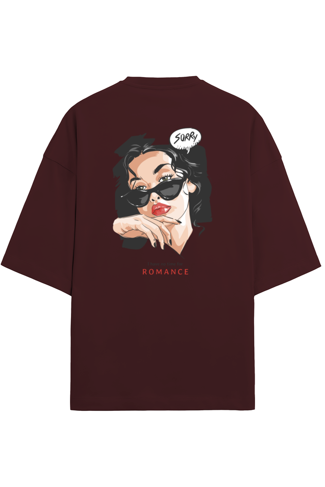 "OMG!, I Have No Time For Romance" - Unisex Terry Oversized Tee | UT27