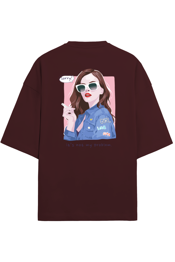 "Sorry!, It's Not My Problem" - Unisex Terry Oversized Tee | UT27