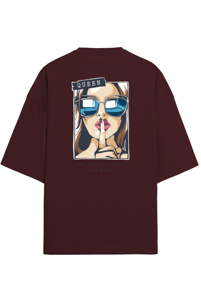 "Queen, The Style Is Born" - Unisex Terry Oversized Tee | UT27