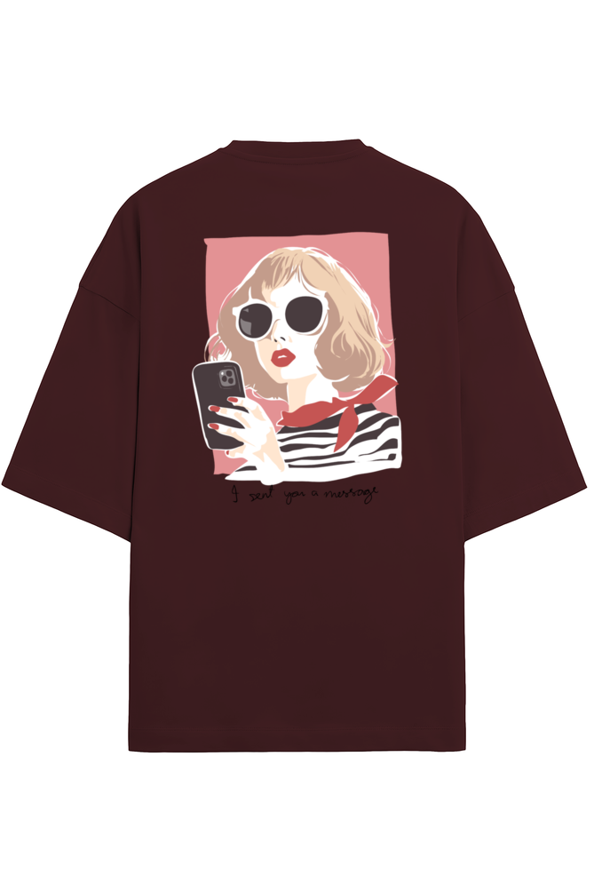 "I Sent You A Message" - Unisex Terry Oversized Tee | UT27