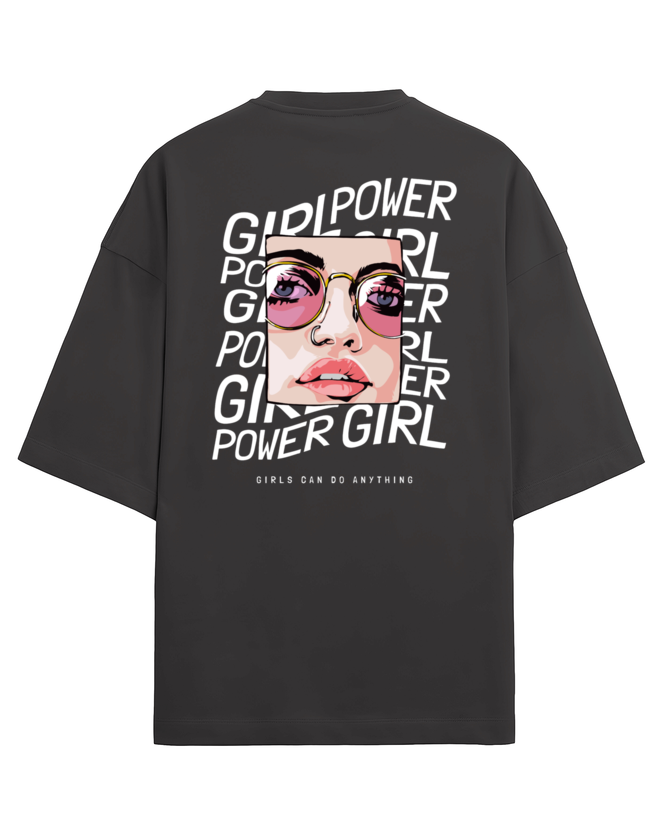 "Girls Can Do Anything" - Unisex Terry Oversized Tee | UT27