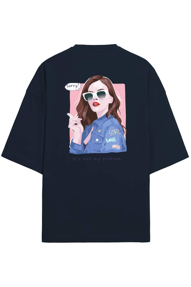 "Sorry!, It's Not My Problem" - Unisex Terry Oversized Tee | UT27