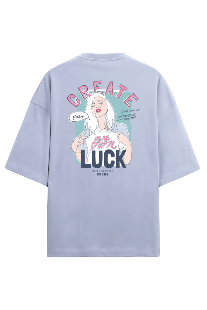 "Create My Aim Luck" - Unisex Terry Oversized Tee | UT27