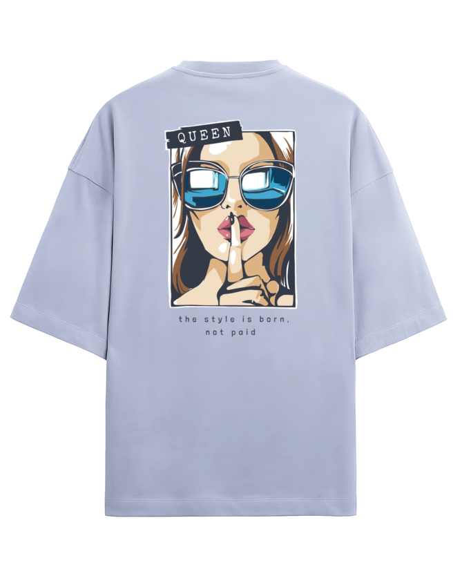 "Queen, The Style Is Born" - Unisex Terry Oversized Tee | UT27