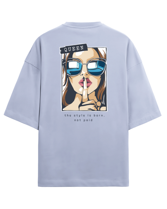 "Queen, The Style Is Born" - Unisex Terry Oversized Tee | UT27