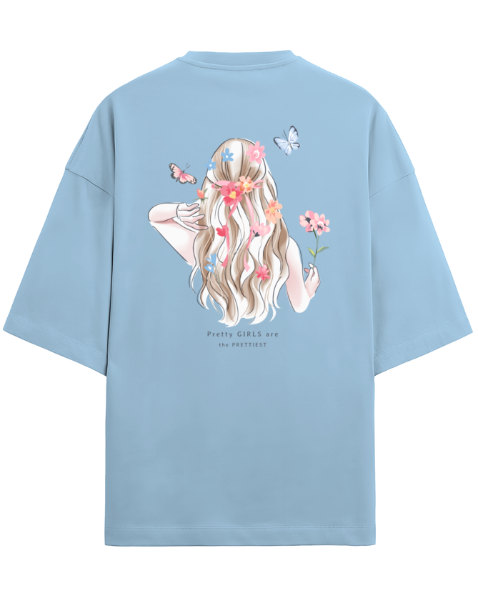 "Pretty Girls Are The Prettiest" - Unisex Terry Oversized Tee | UT27