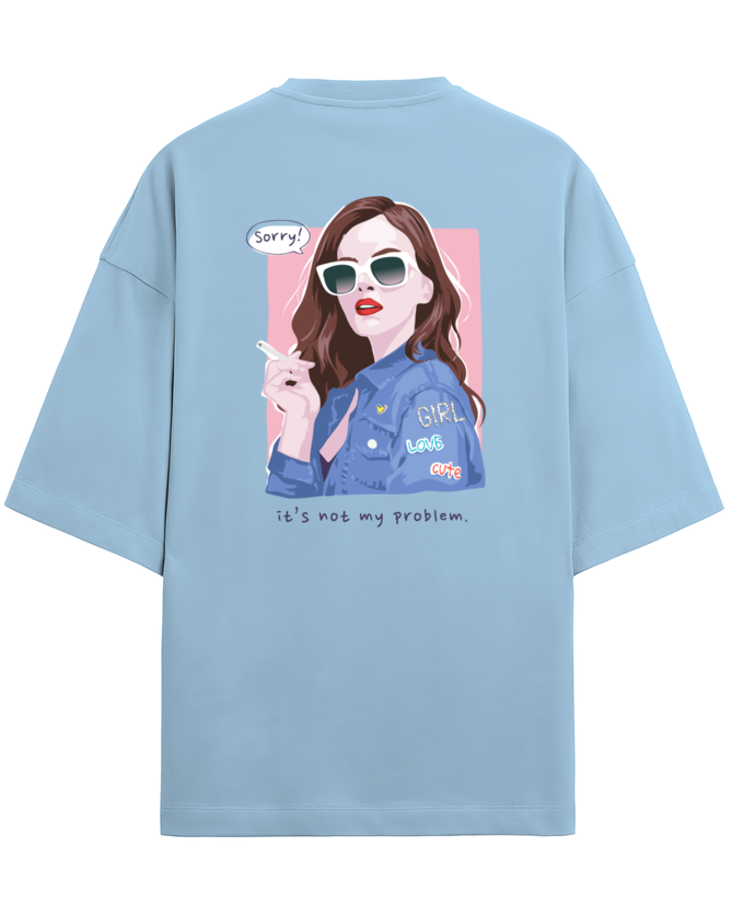 "Sorry!, It's Not My Problem" - Unisex Terry Oversized Tee | UT27