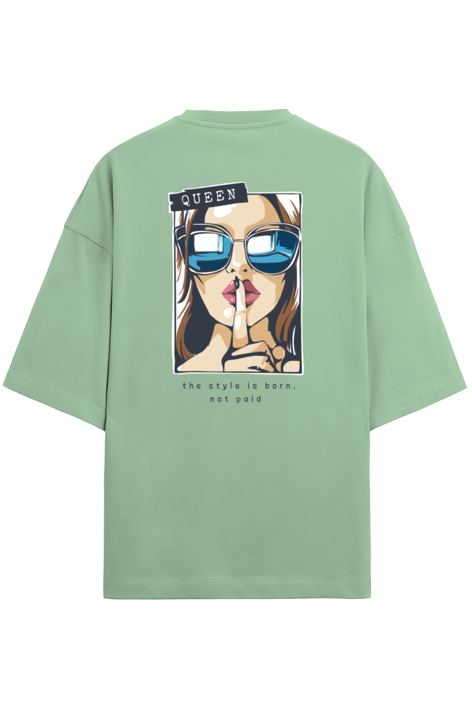 "Queen, The Style Is Born" - Unisex Terry Oversized Tee | UT27