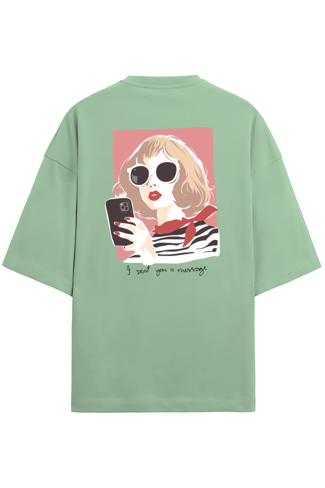 "I Sent You A Message" - Unisex Terry Oversized Tee | UT27