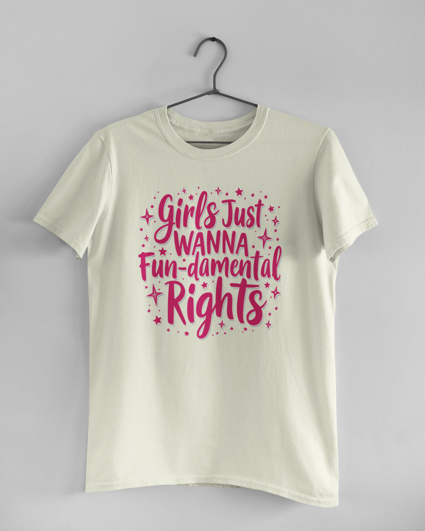 "Girl Just Wanna Fun" - Female Classic Crew T-Shirt