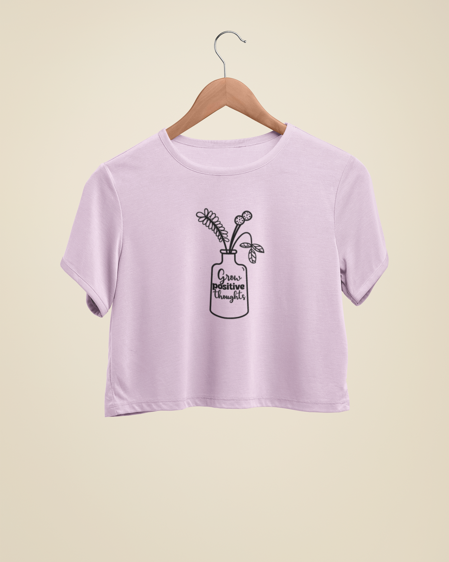 "Grow Positive Thoughts" - Female Crop Top | FC39