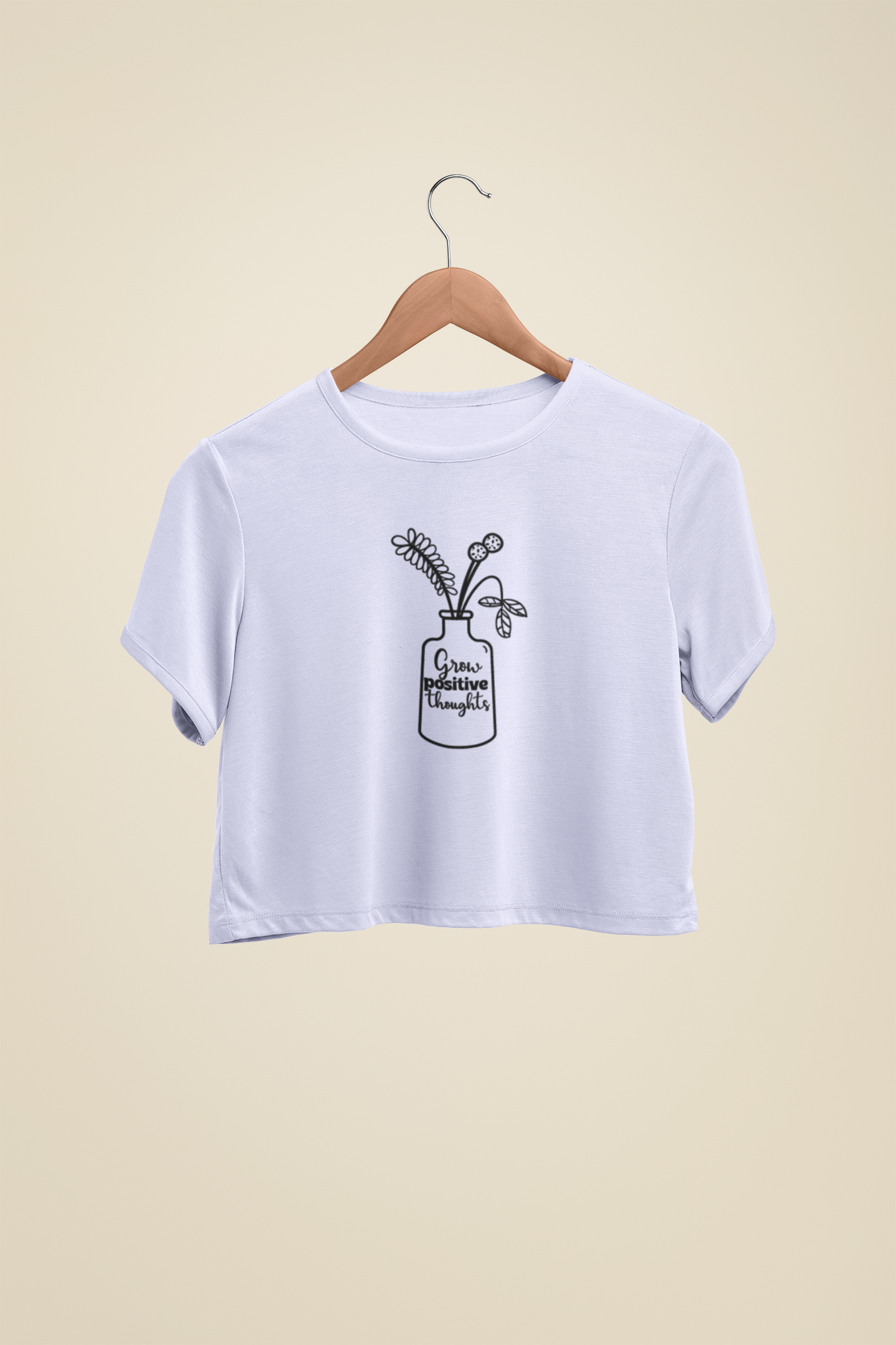 "Grow Positive Thoughts" - Female Crop Top | FC39