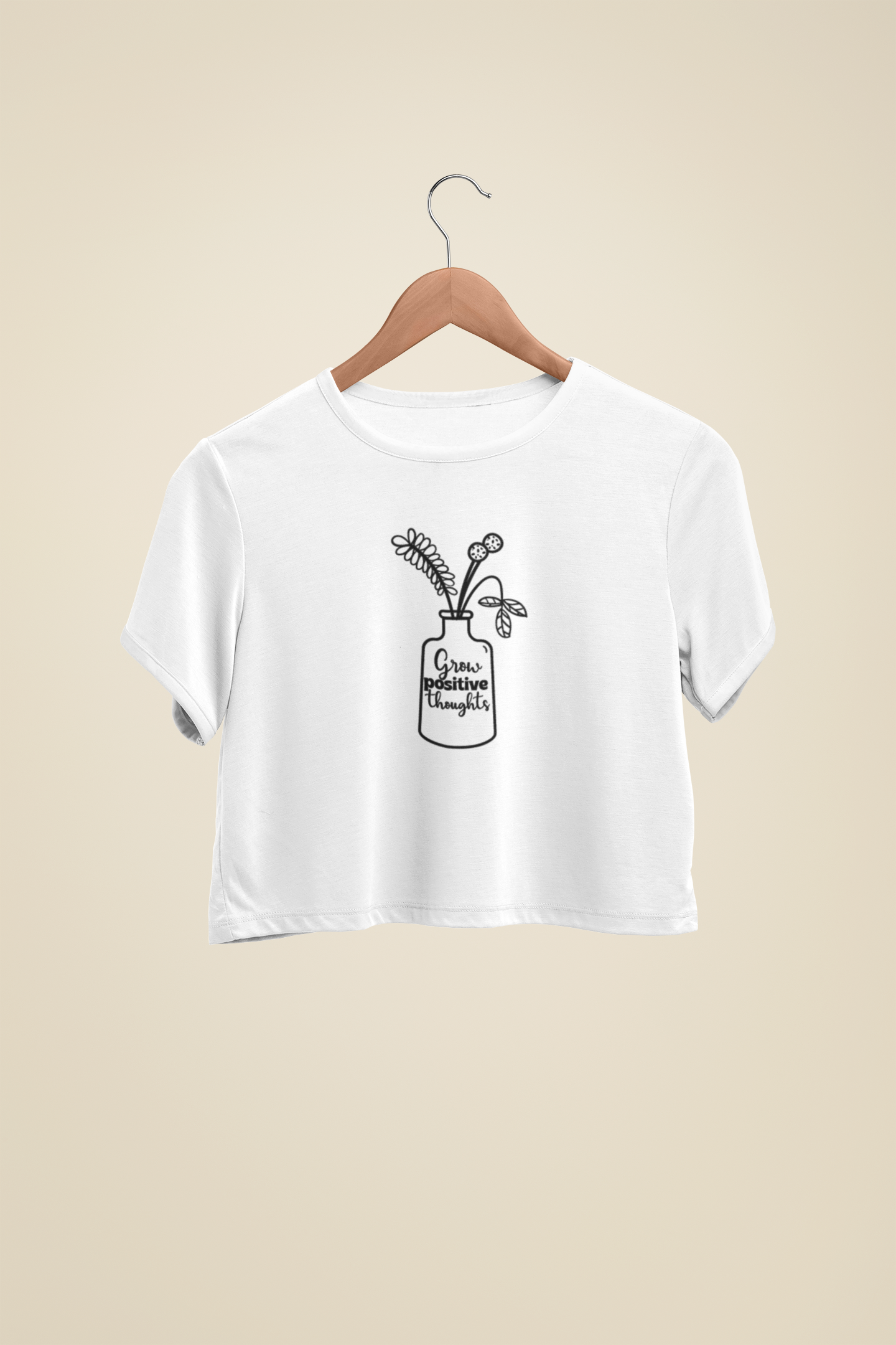 "Grow Positive Thoughts" - Female Crop Top | FC39