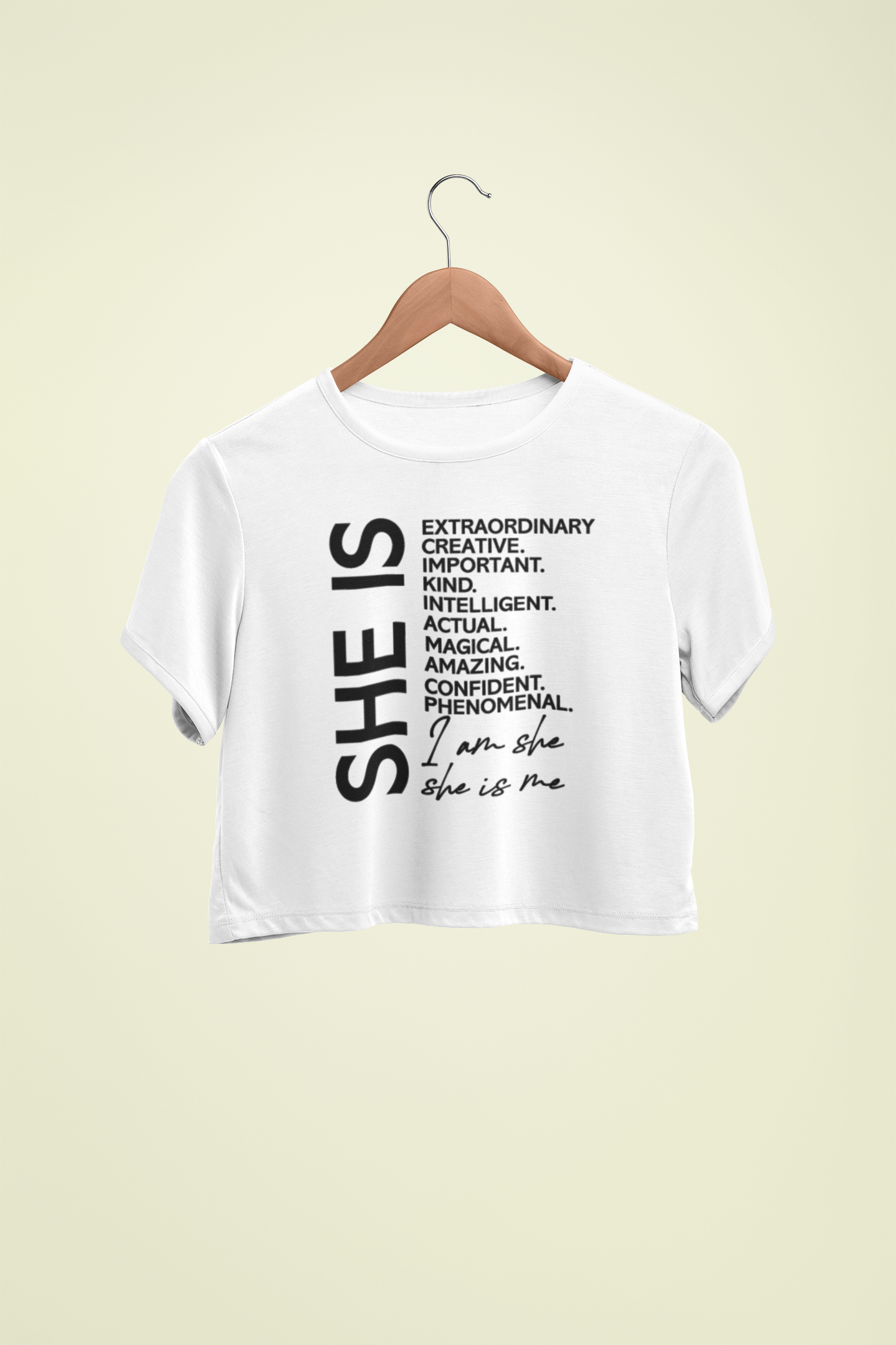 "She Is..." - Female Crop Top | FC39