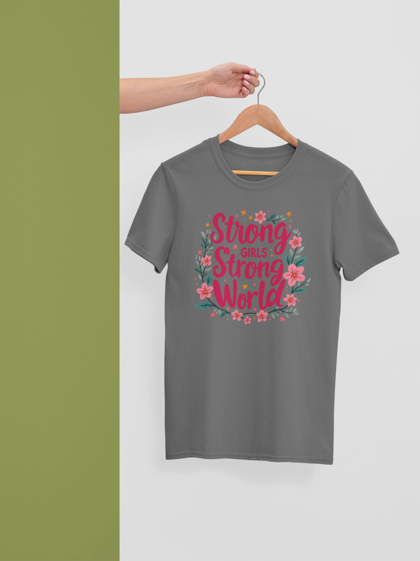 "Strong Girls, Strong World" - Female Classic Crew T-Shirt