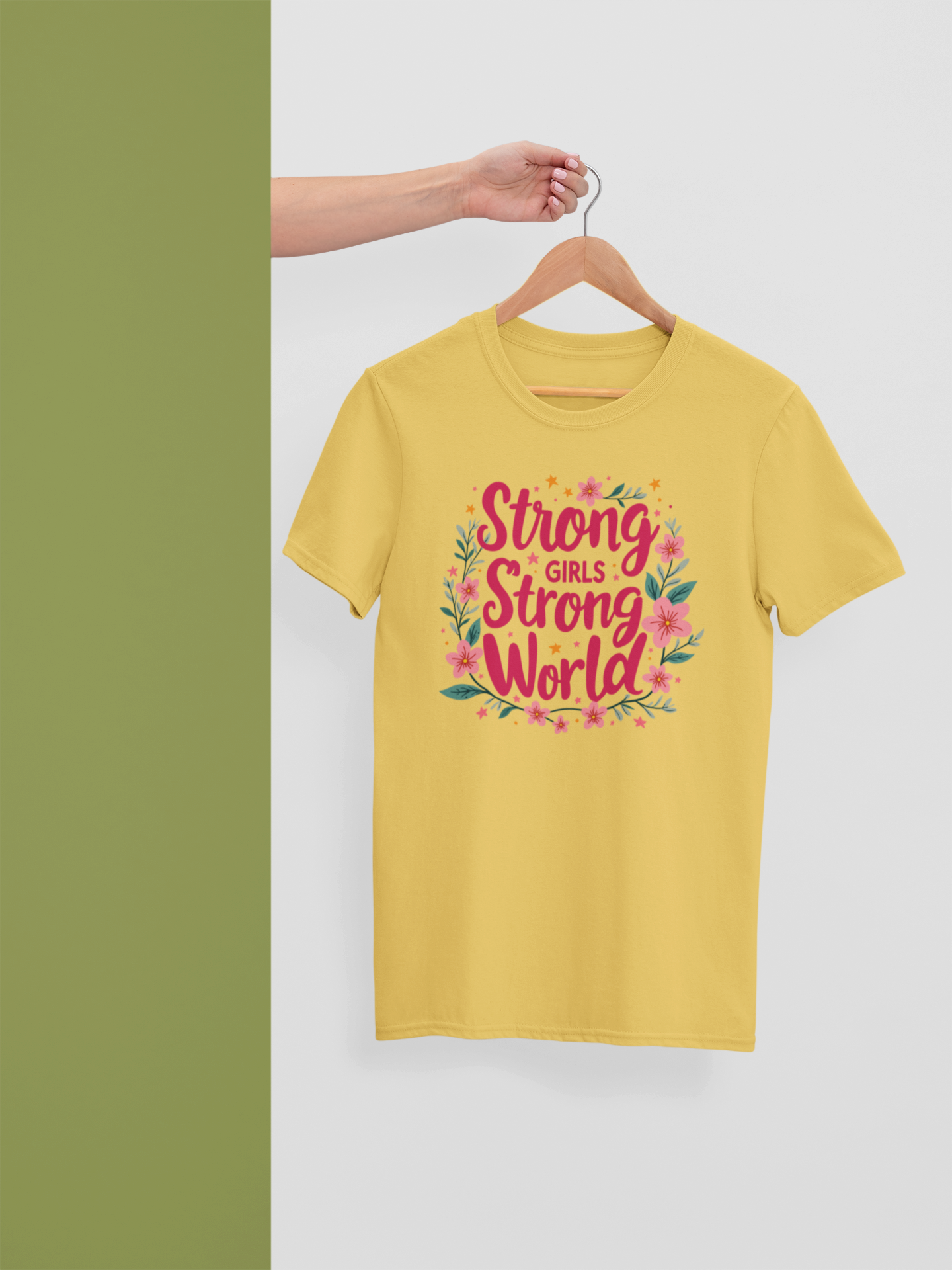 "Strong Girls, Strong World" - Female Classic Crew T-Shirt