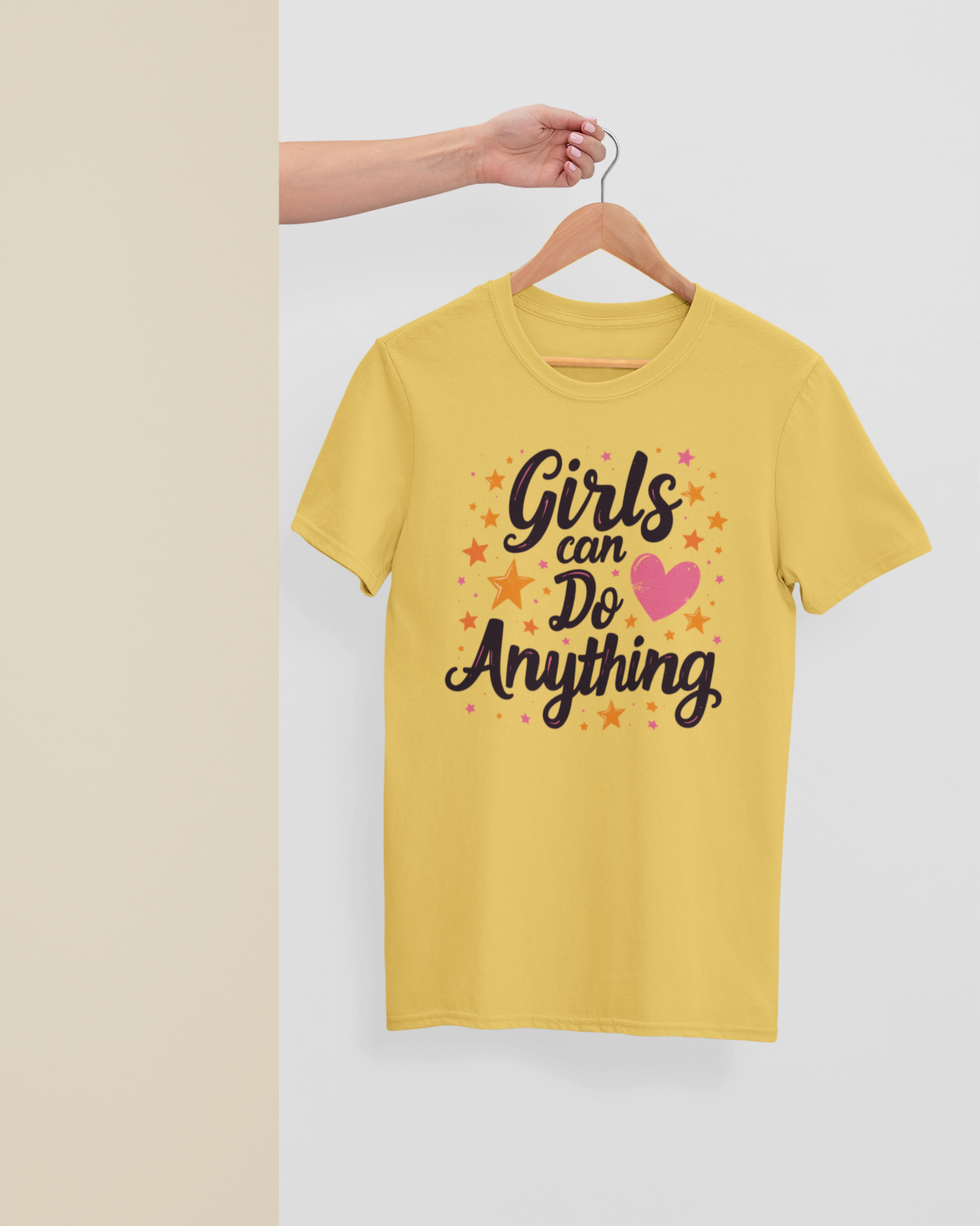 "Girls Can Do Anything" - Female Classic Crew T-Shirt