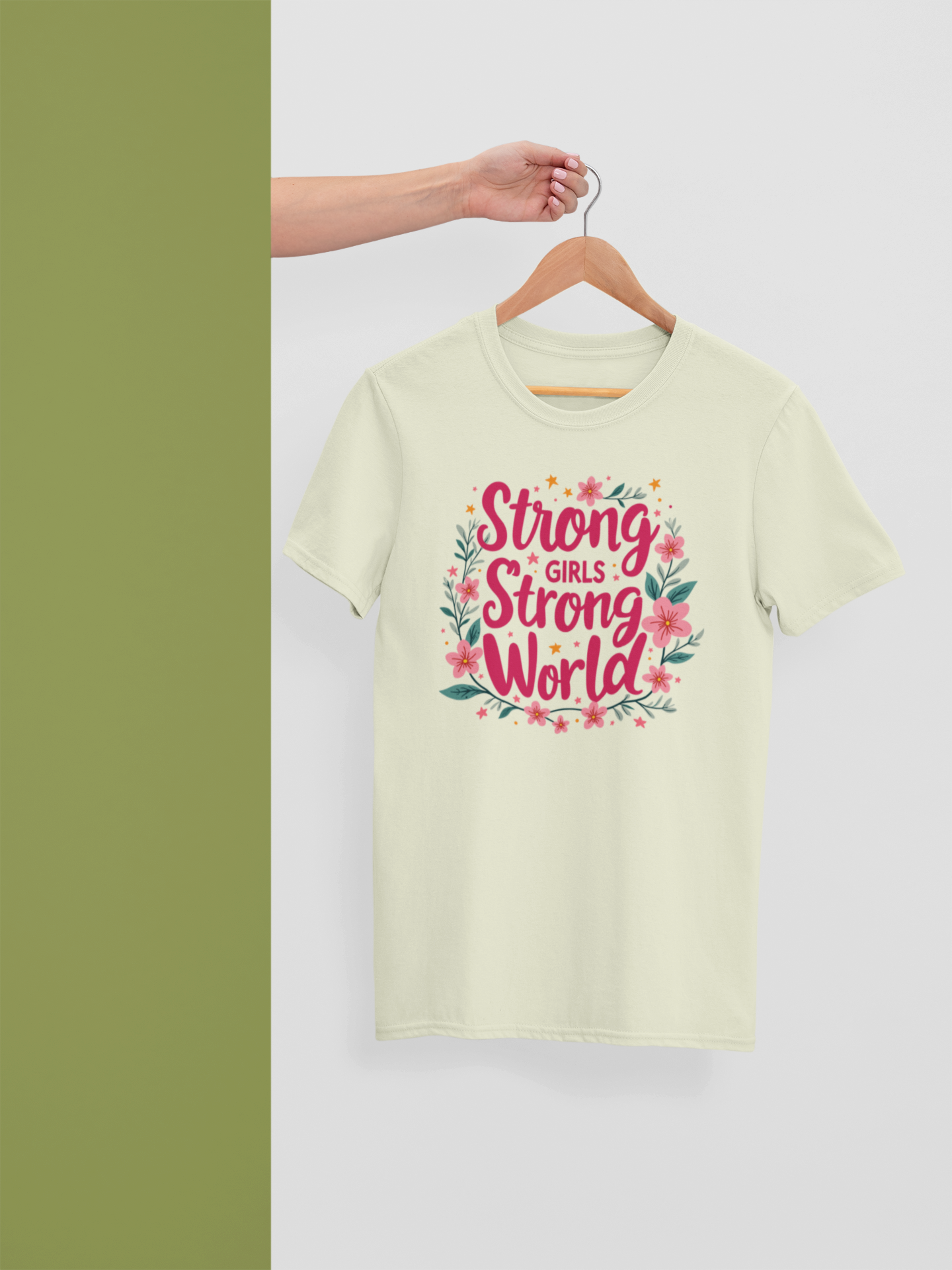 "Strong Girls, Strong World" - Female Classic Crew T-Shirt