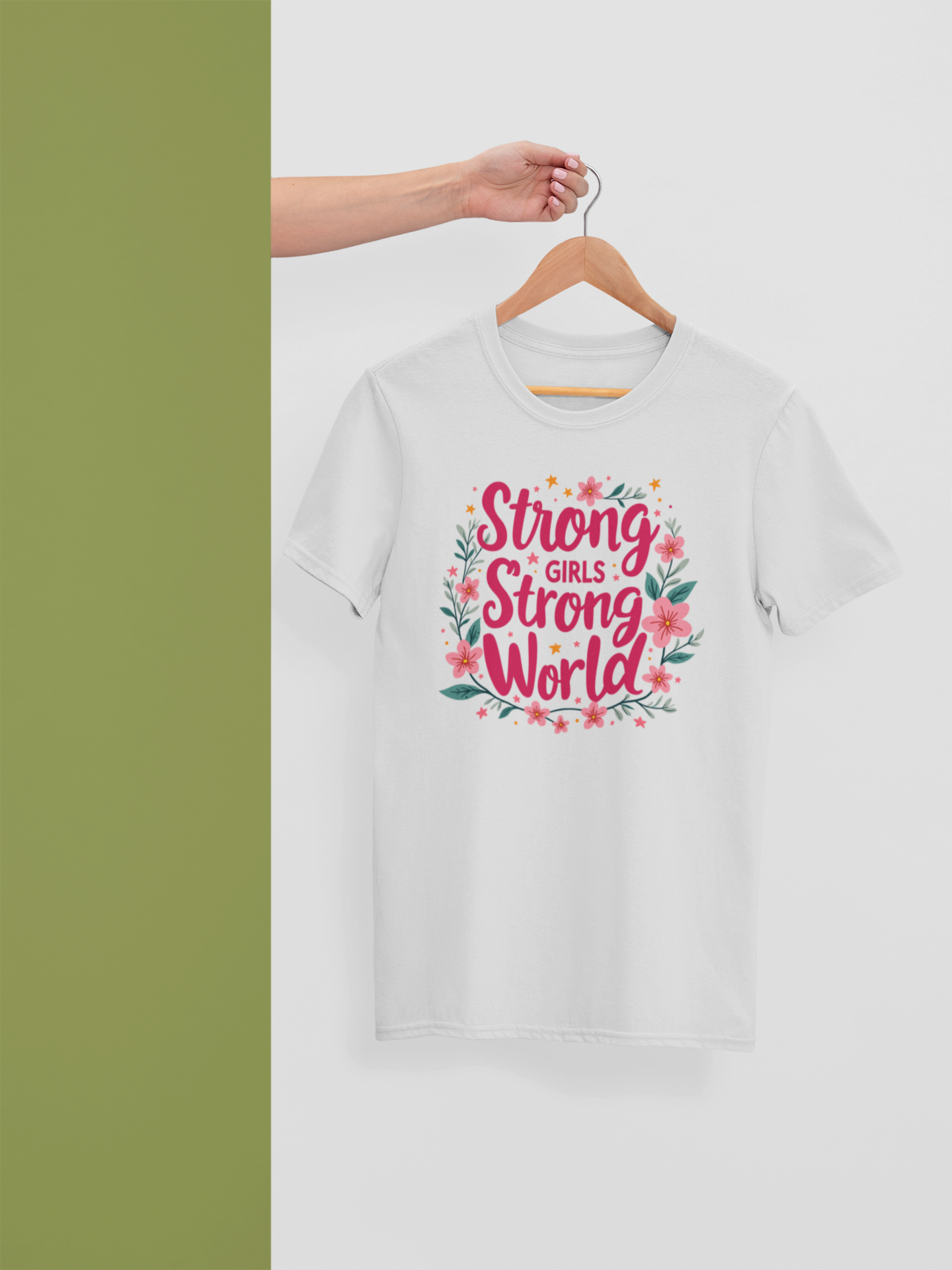 "Strong Girls, Strong World" - Female Classic Crew T-Shirt
