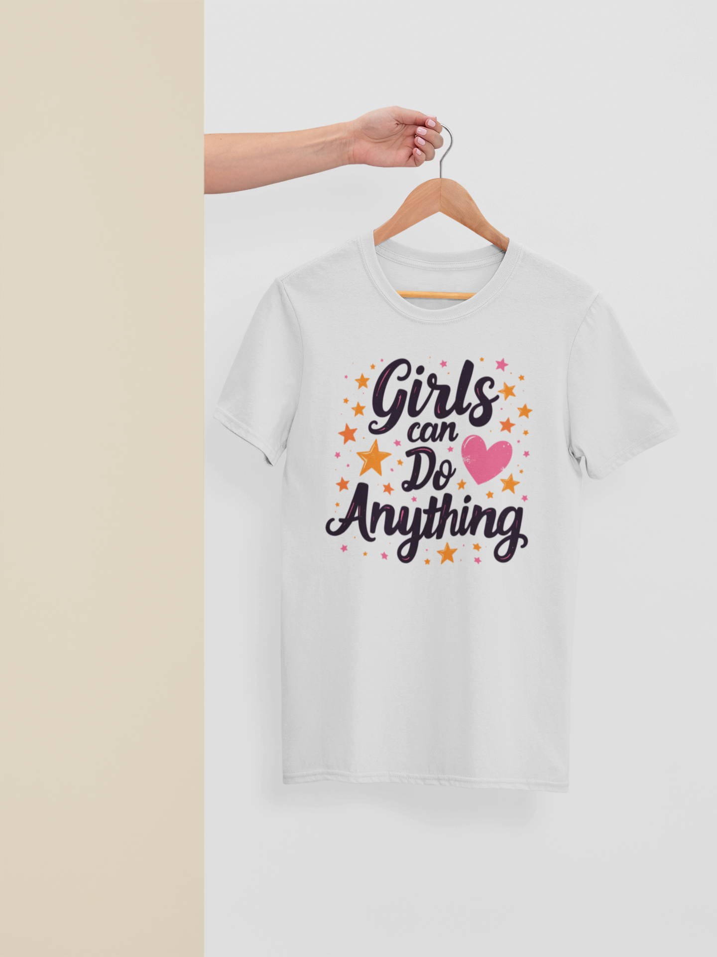 "Girls Can Do Anything" - Female Classic Crew T-Shirt