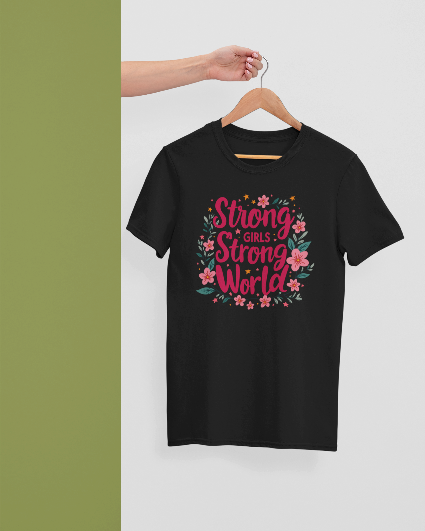"Strong Girls, Strong World" - Female Classic Crew T-Shirt