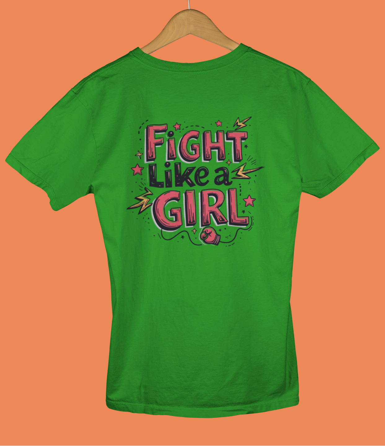 "Fight Like A Girl' - Female Classic Crew T-Shirt