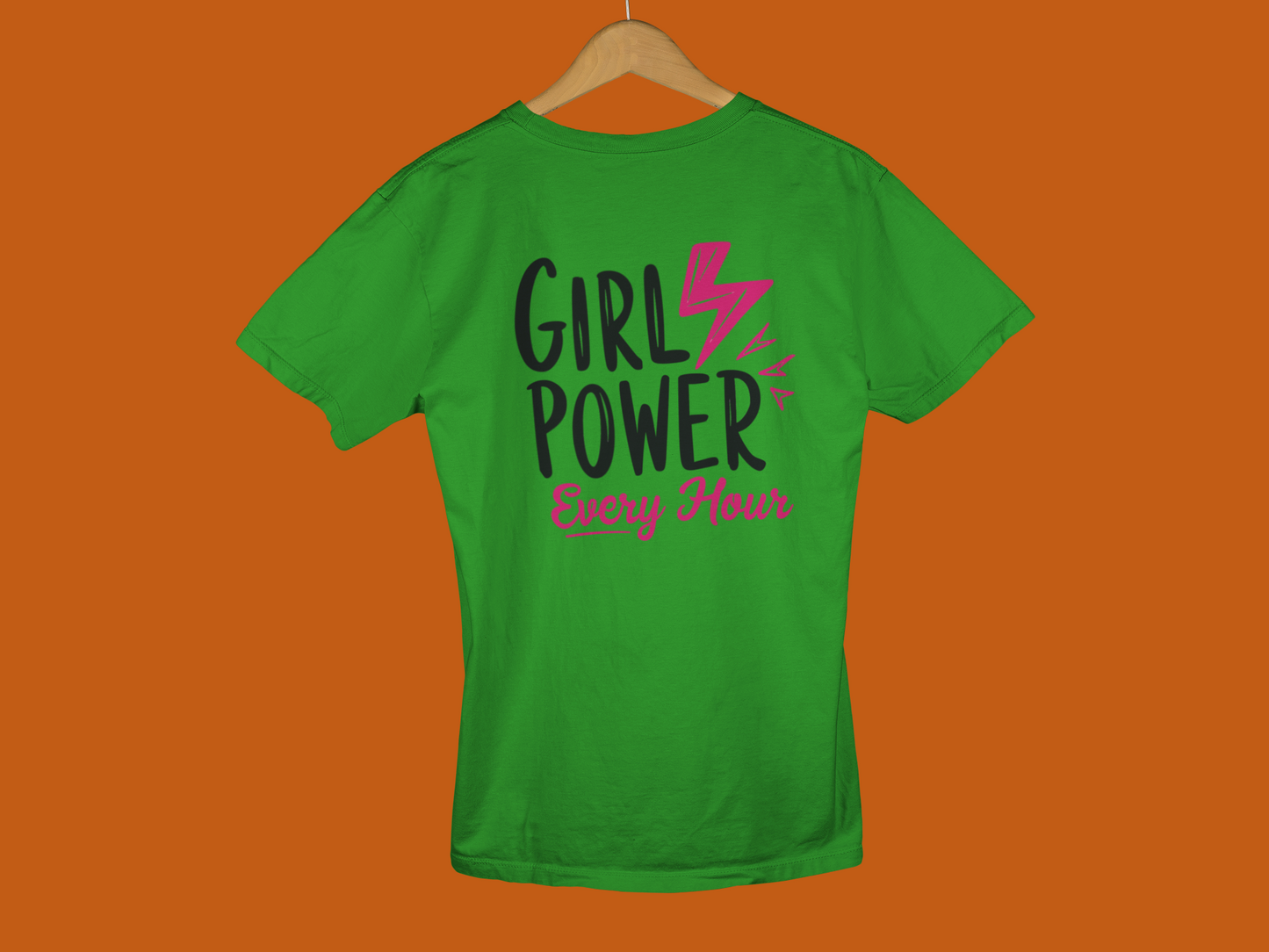 "Girl Power, Every Hour" - Female Classic Crew T-Shirt