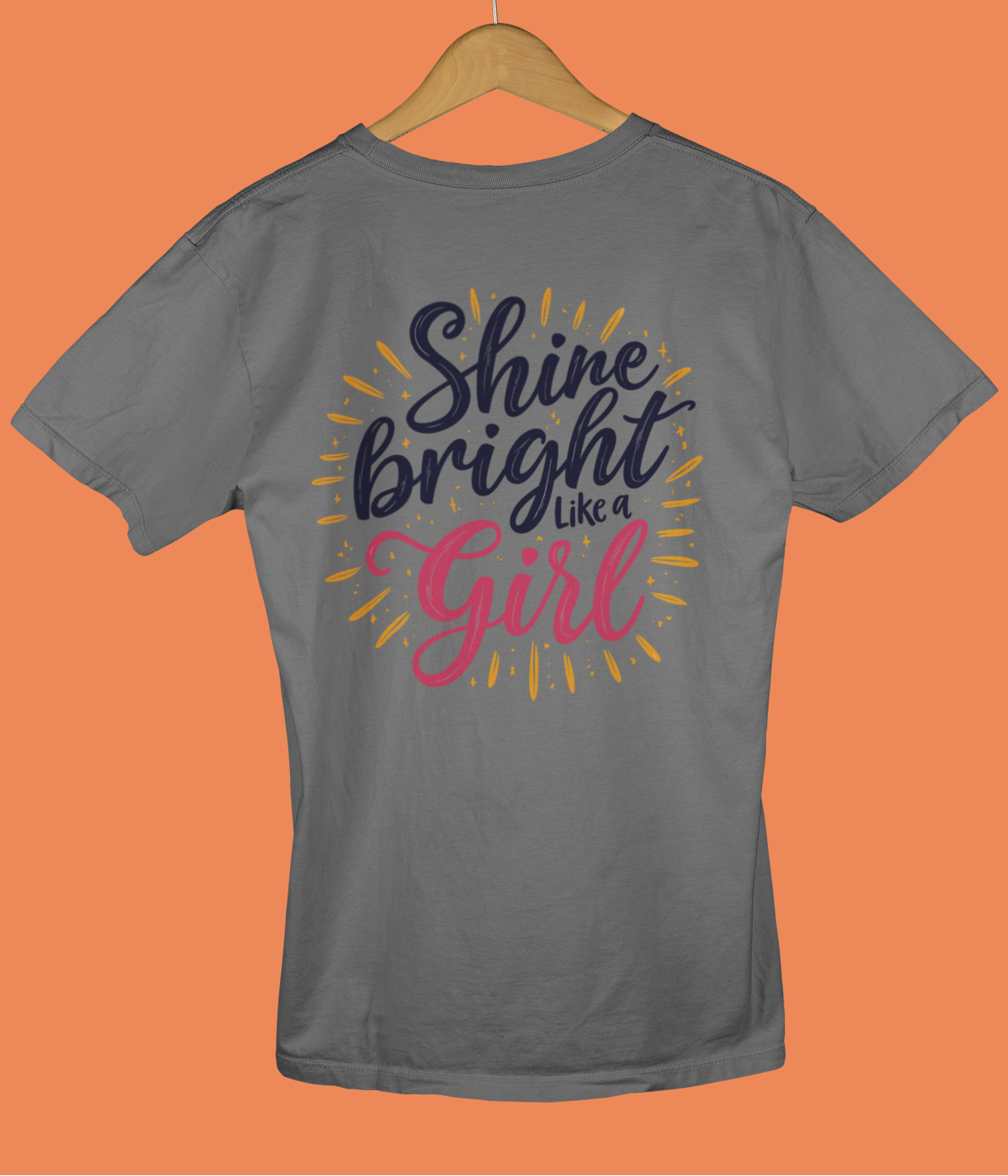 "Shine Bright Like A Girl" - Female Classic Crew T-Shirt