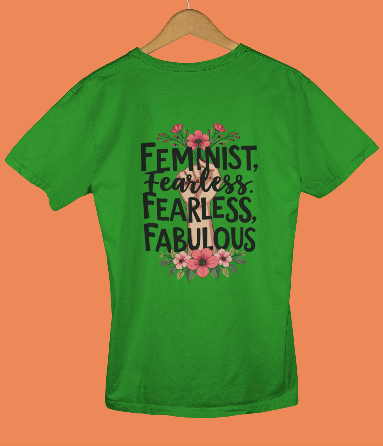 "Feminist, Fearless" - Female Classic Crew T-Shirt