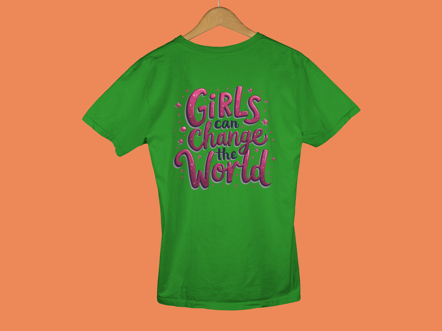 "Girls Can Change The World" - Female Classic Crew T-Shirt