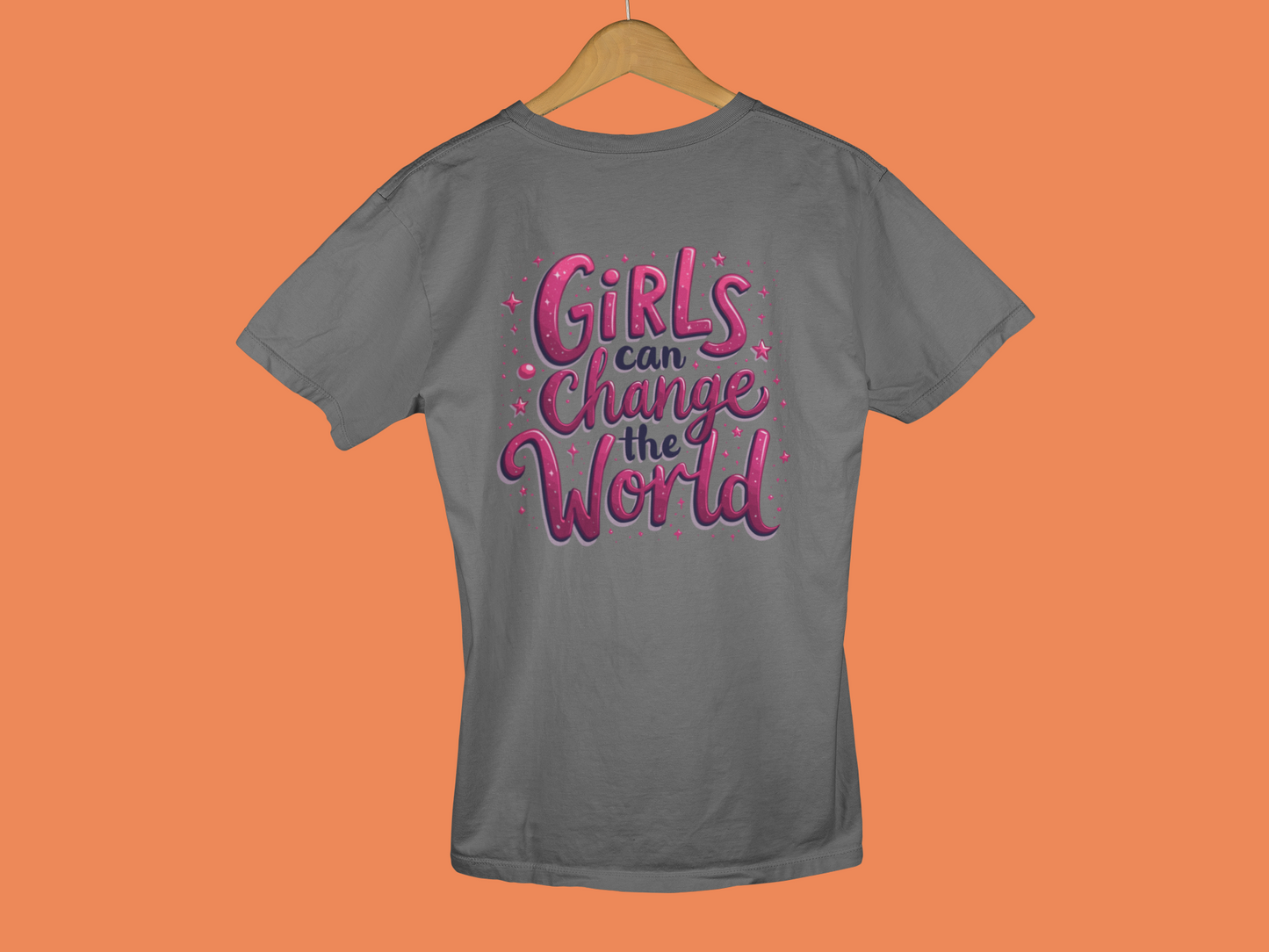 "Girls Can Change The World" - Female Classic Crew T-Shirt