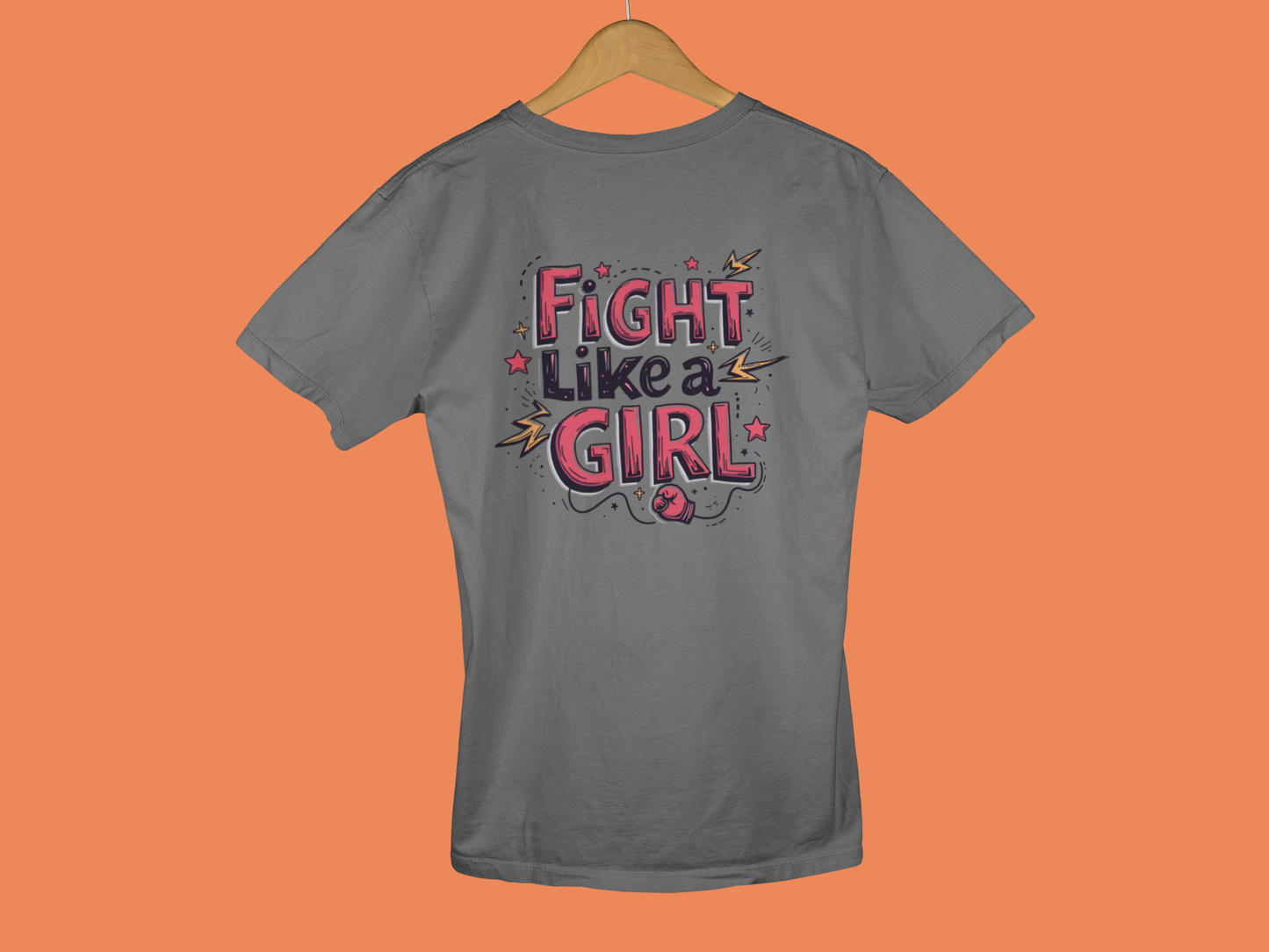 "Fight Like A Girl' - Female Classic Crew T-Shirt