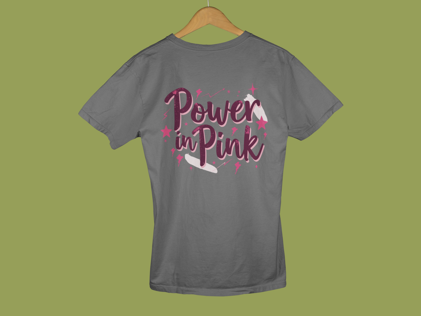 "Power In Pink" - Female Classic Crew T-Shirt