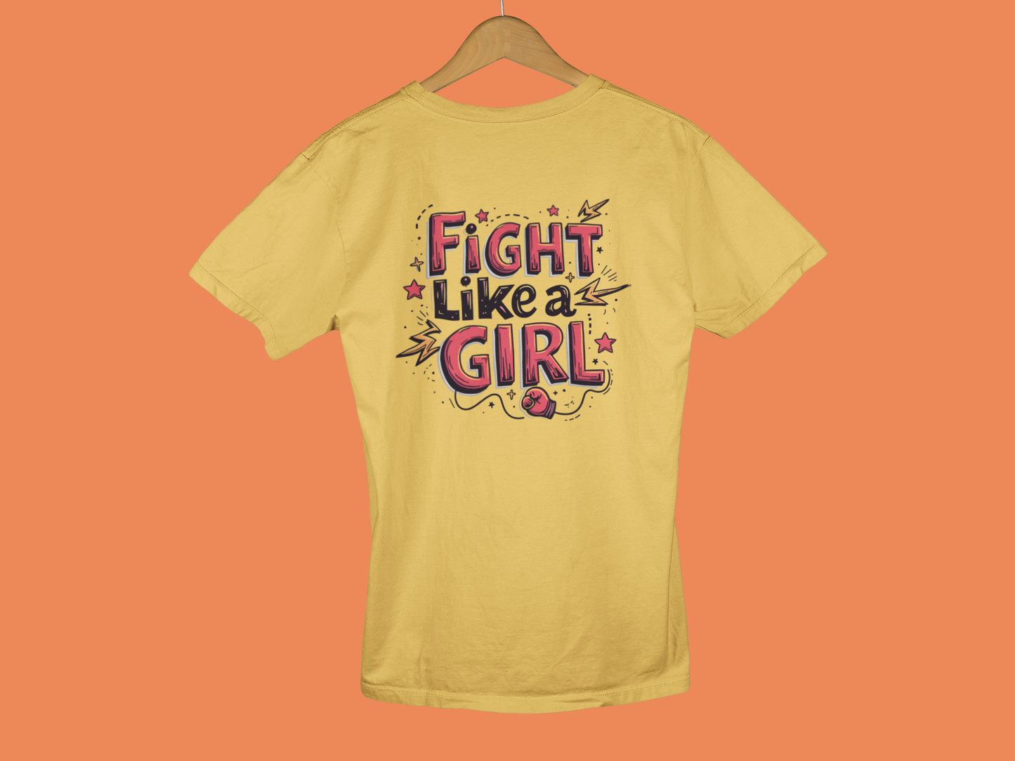"Fight Like A Girl' - Female Classic Crew T-Shirt