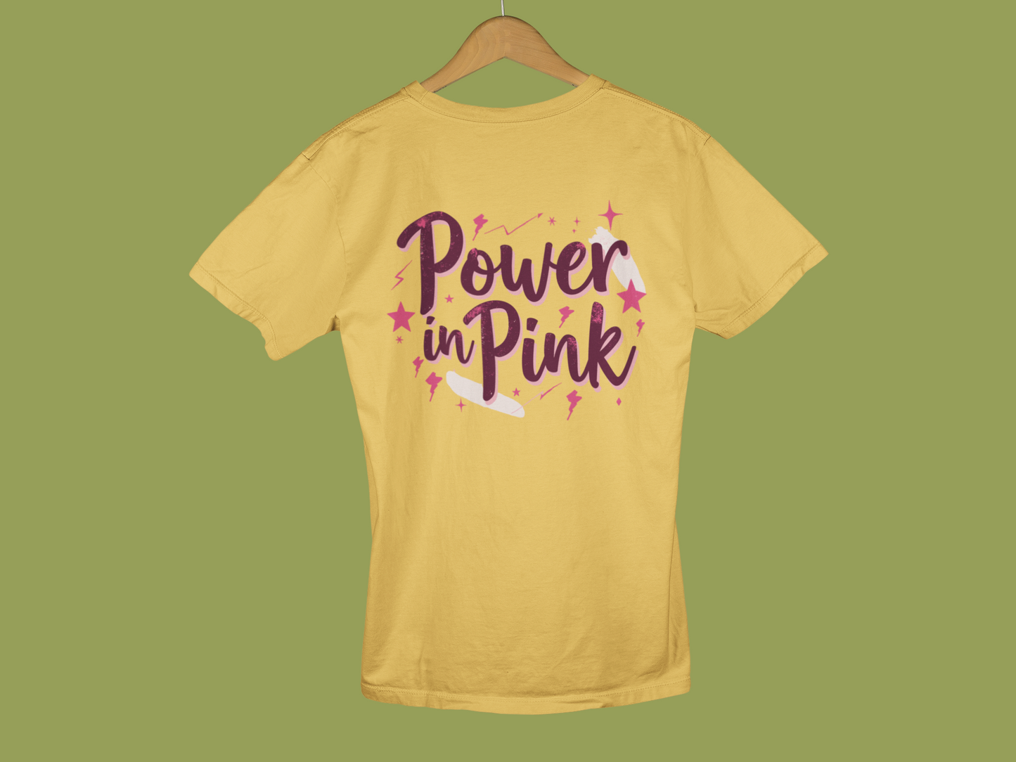 "Power In Pink" - Female Classic Crew T-Shirt