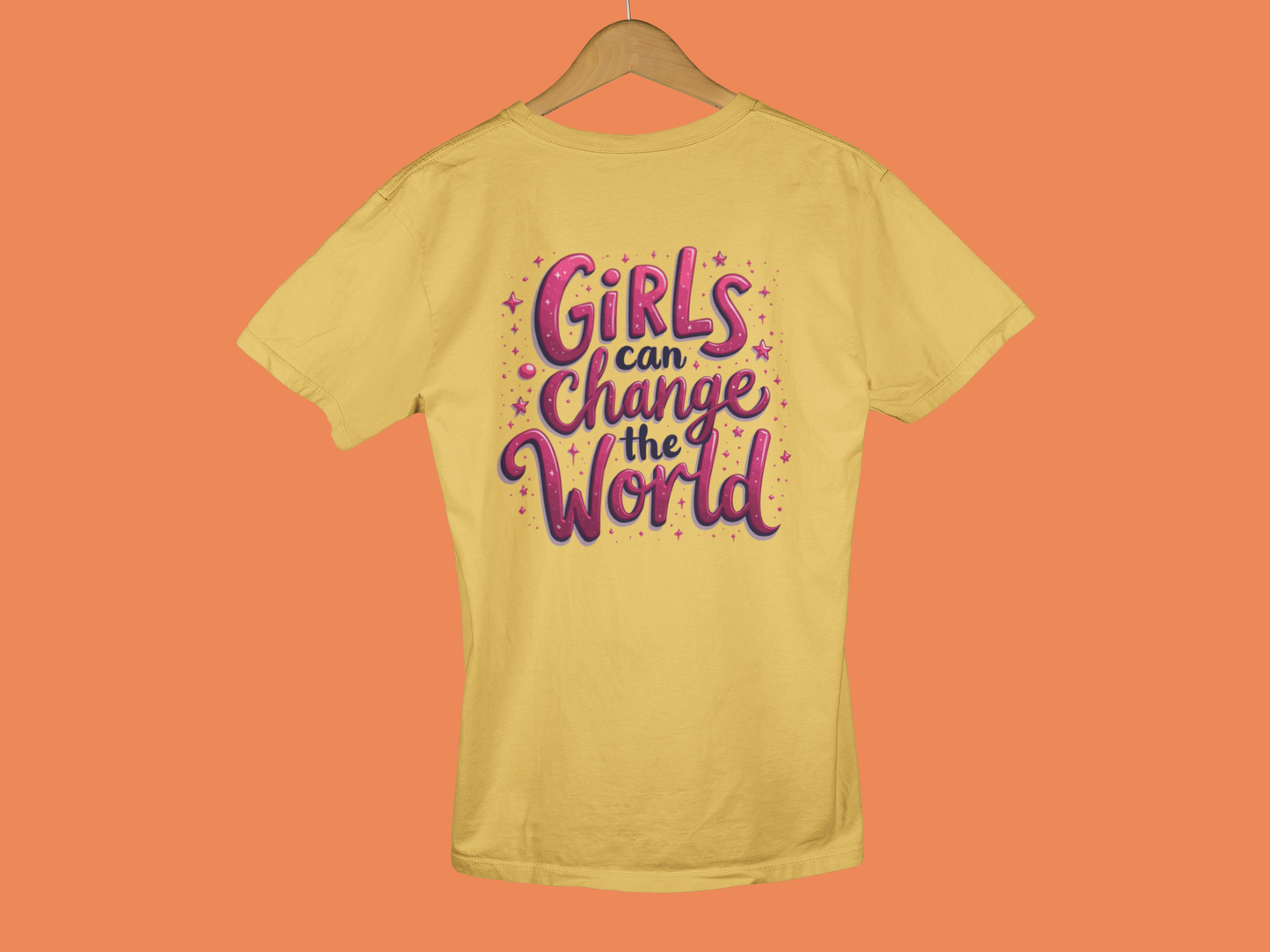 "Girls Can Change The World" - Female Classic Crew T-Shirt