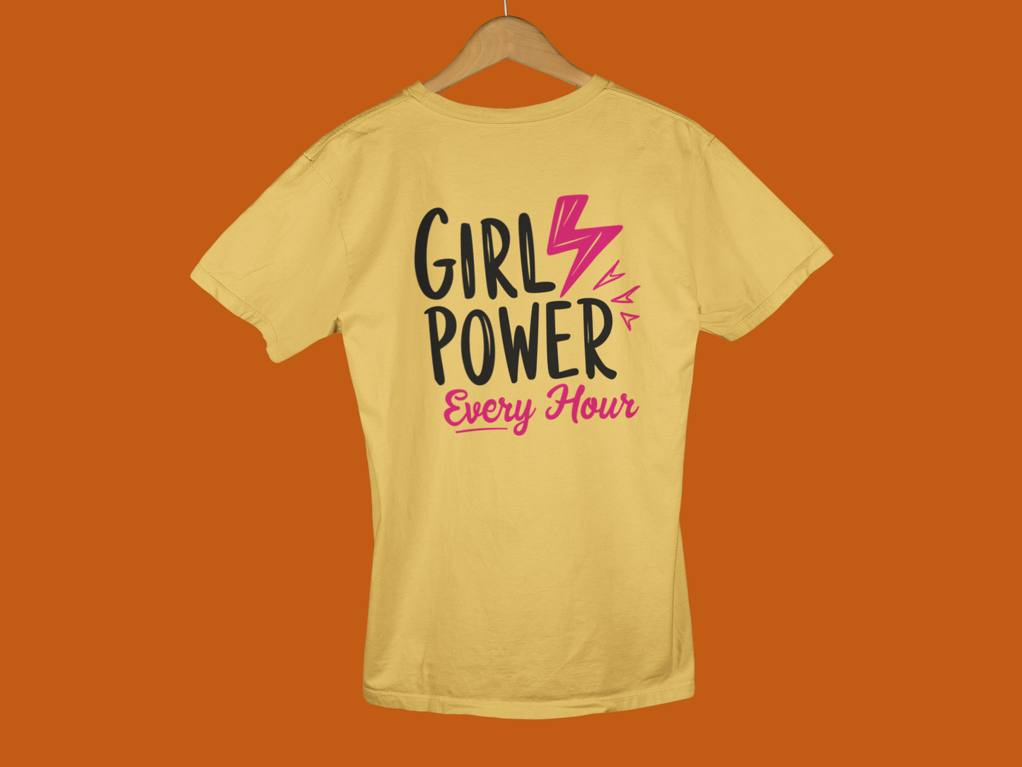 "Girl Power, Every Hour" - Female Classic Crew T-Shirt