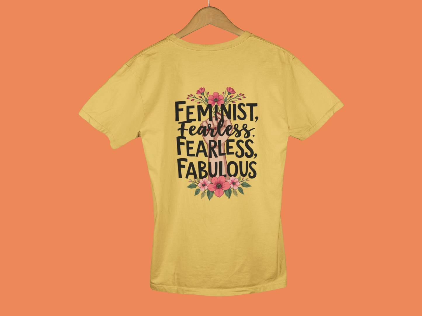 "Feminist, Fearless" - Female Classic Crew T-Shirt