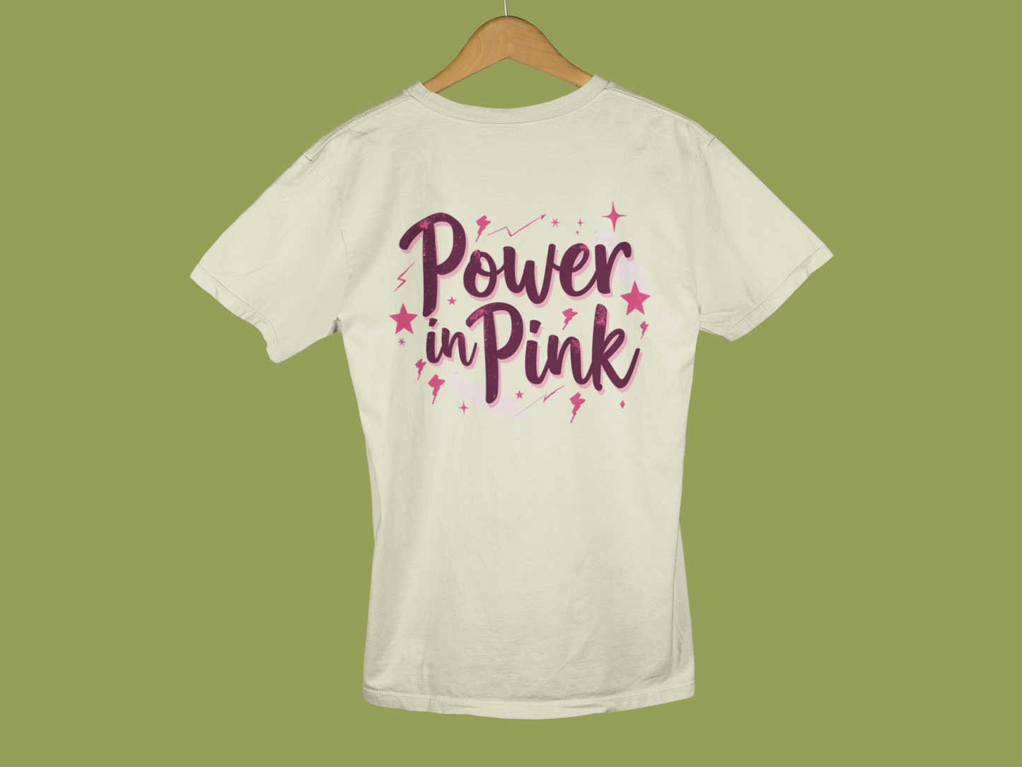 "Power In Pink" - Female Classic Crew T-Shirt