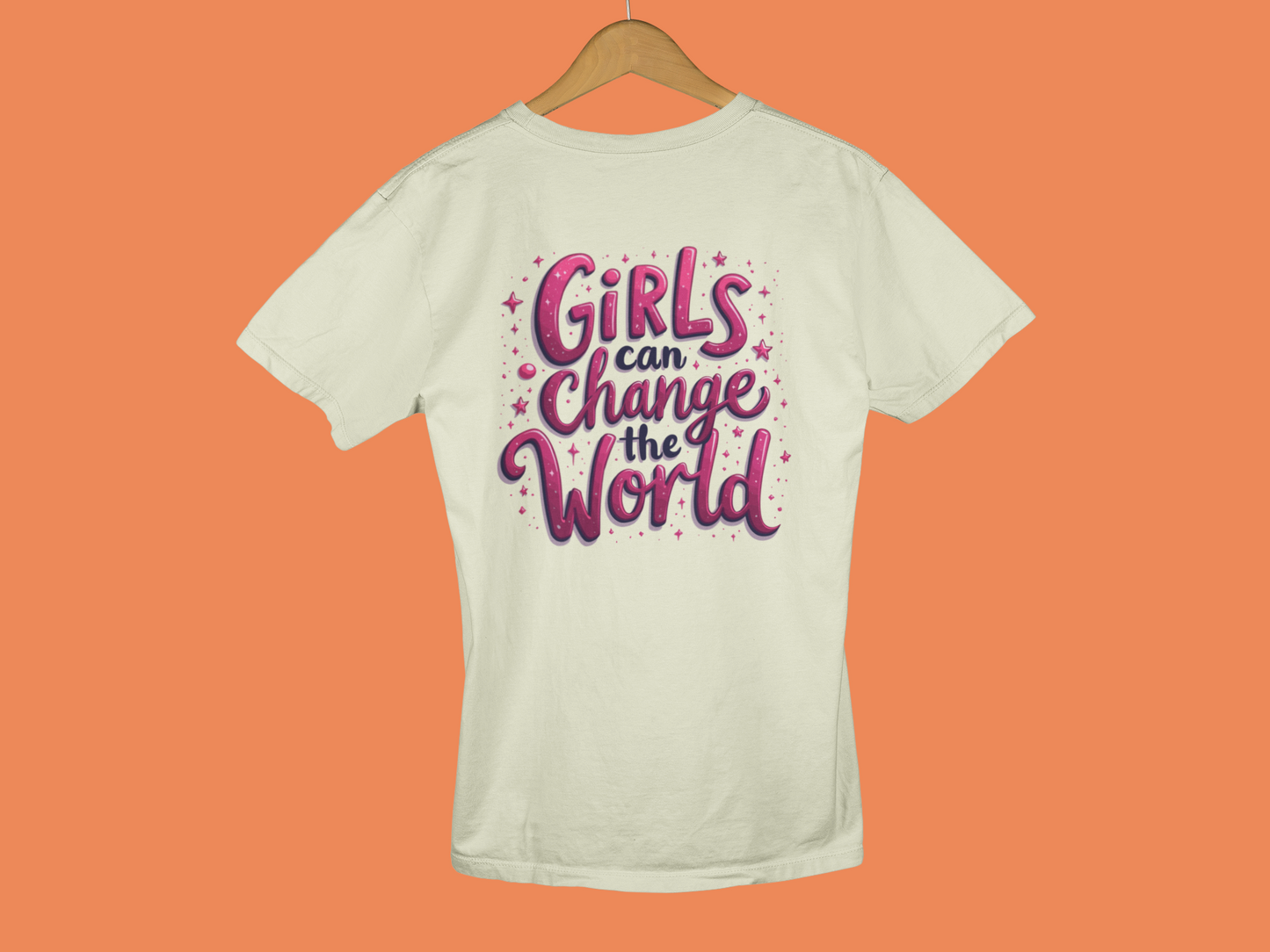 "Girls Can Change The World" - Female Classic Crew T-Shirt