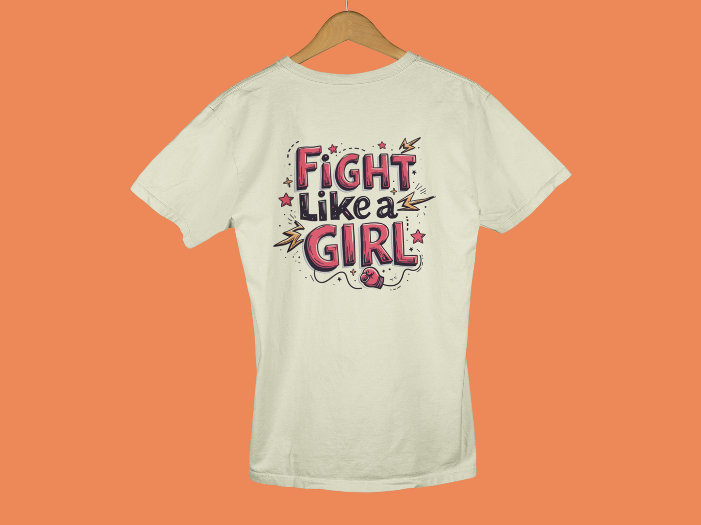 "Fight Like A Girl' - Female Classic Crew T-Shirt