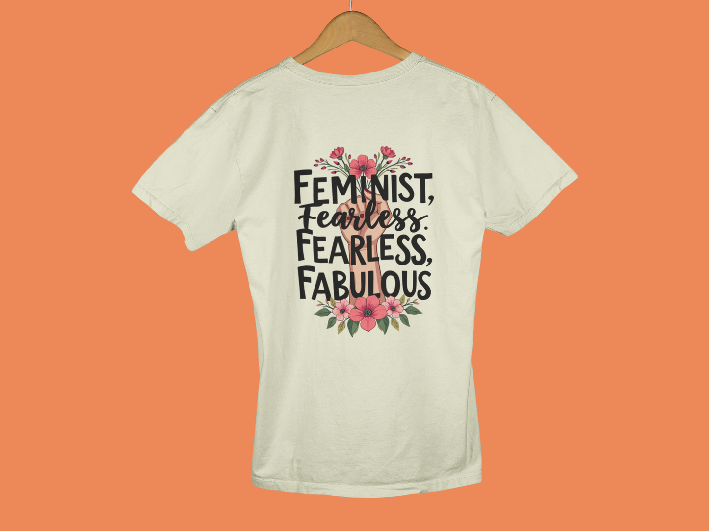 "Feminist, Fearless" - Female Classic Crew T-Shirt
