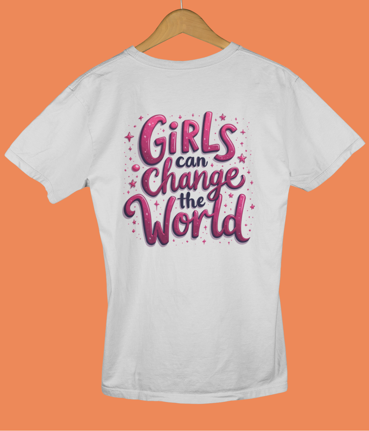 "Girls Can Change The World" - Female Classic Crew T-Shirt