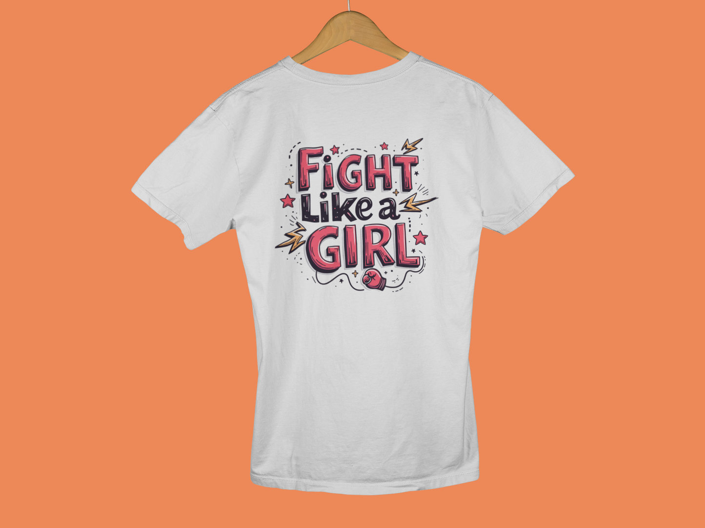 "Fight Like A Girl' - Female Classic Crew T-Shirt