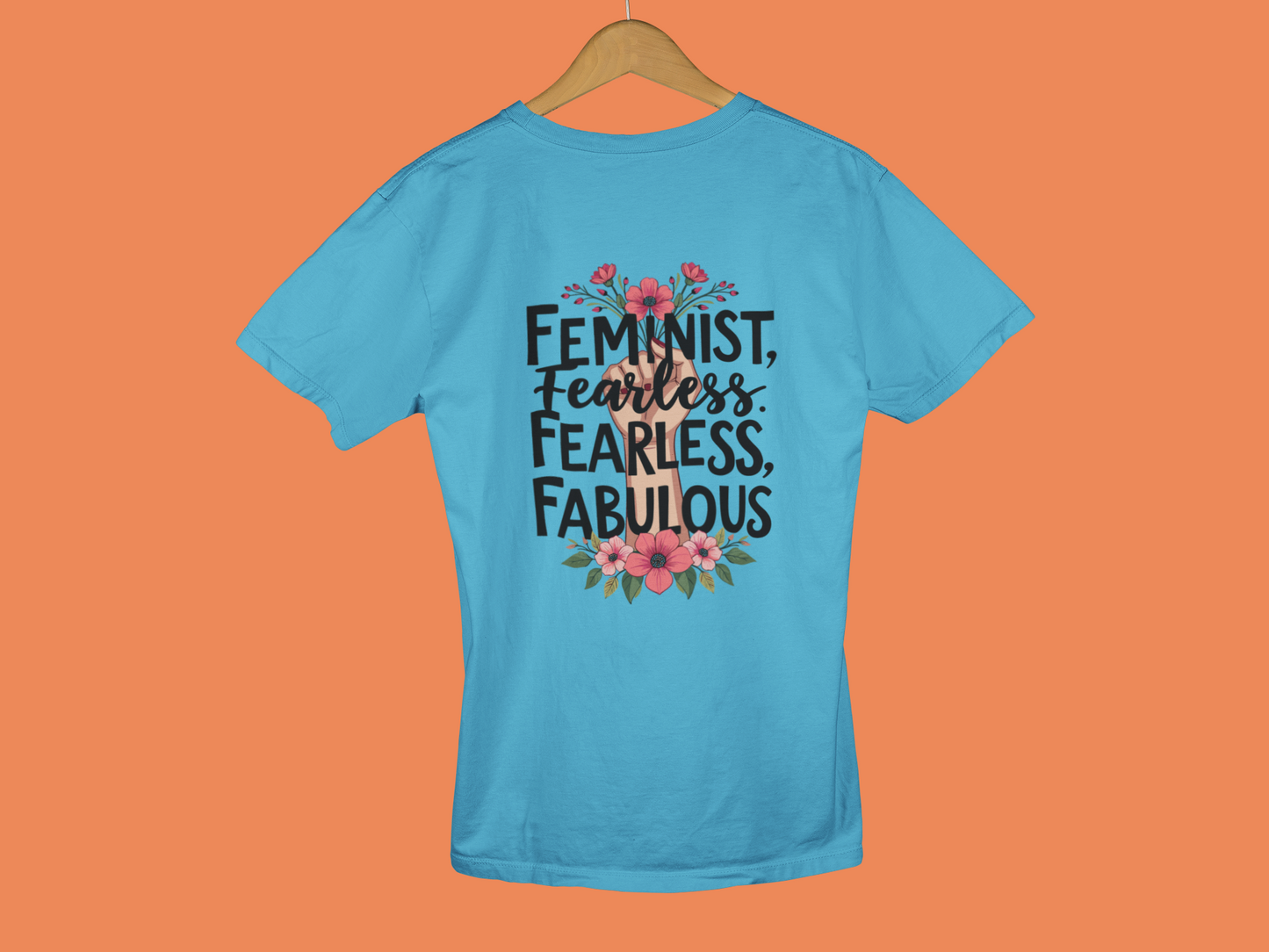 "Feminist, Fearless" - Female Classic Crew T-Shirt